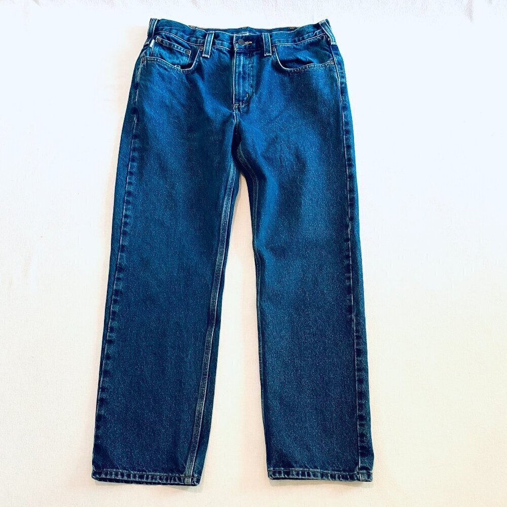 Carhartt straight leg jeans Men's 34 X 30 100% cotton Traditional Fit workwear